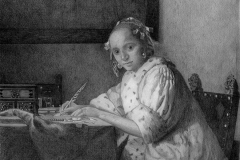 Woman Writing a Letter (after Ver Meer)A Lady Writing a LetterPencil on vellum9¼ x 8¼"1997